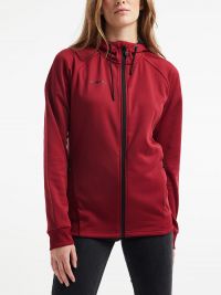 Kapuzenjacke Damen Weinrot
